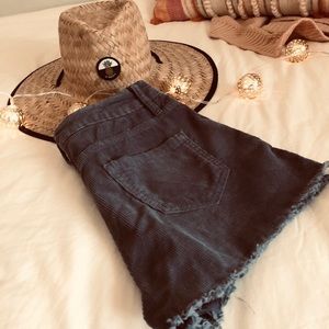 Corduroy charcoal grey shorts